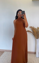 Vestido Lara – Vestido Longo Duna Decote Costas