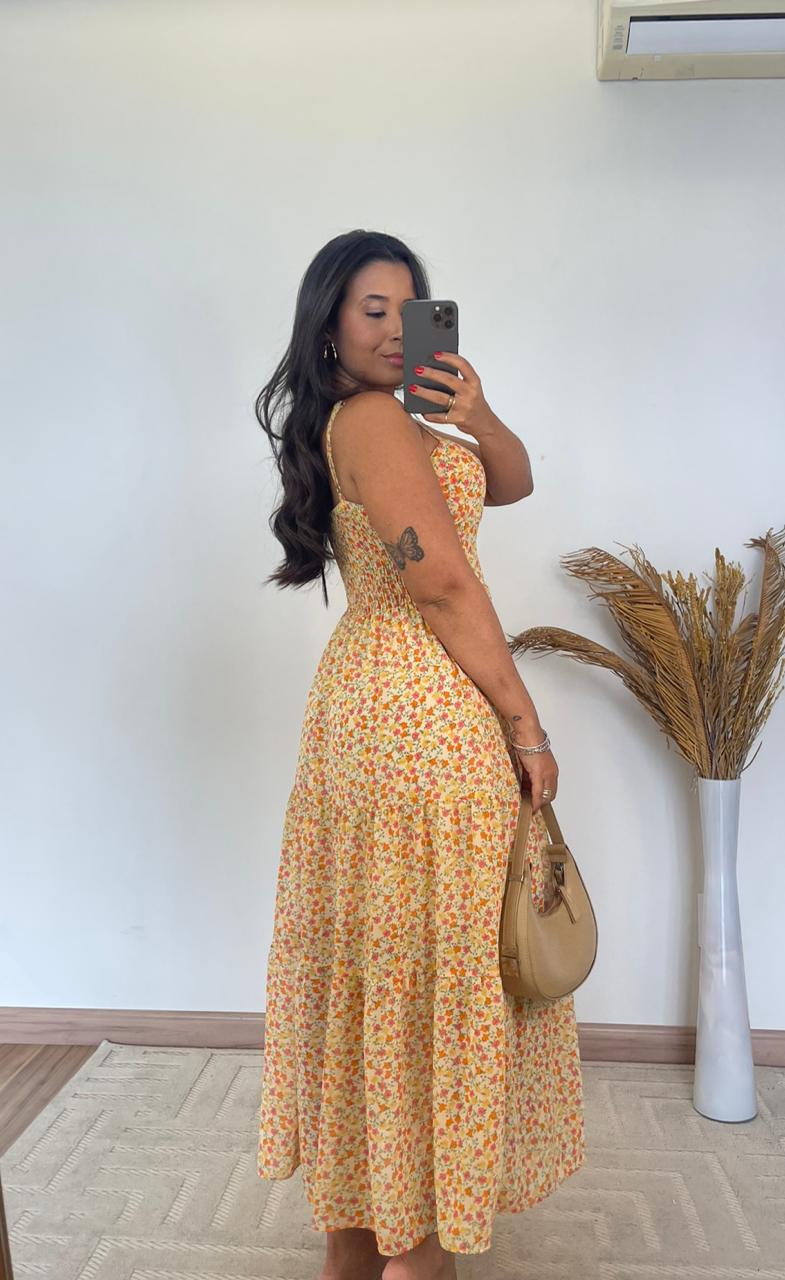 Vestido Aurora - Longuete em Chiffon