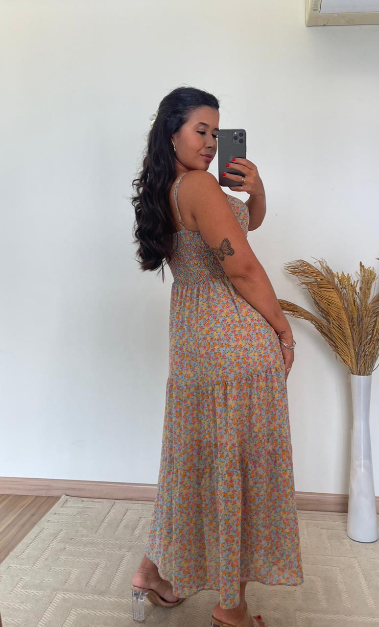 Vestido Aurora - Longuete em Chiffon