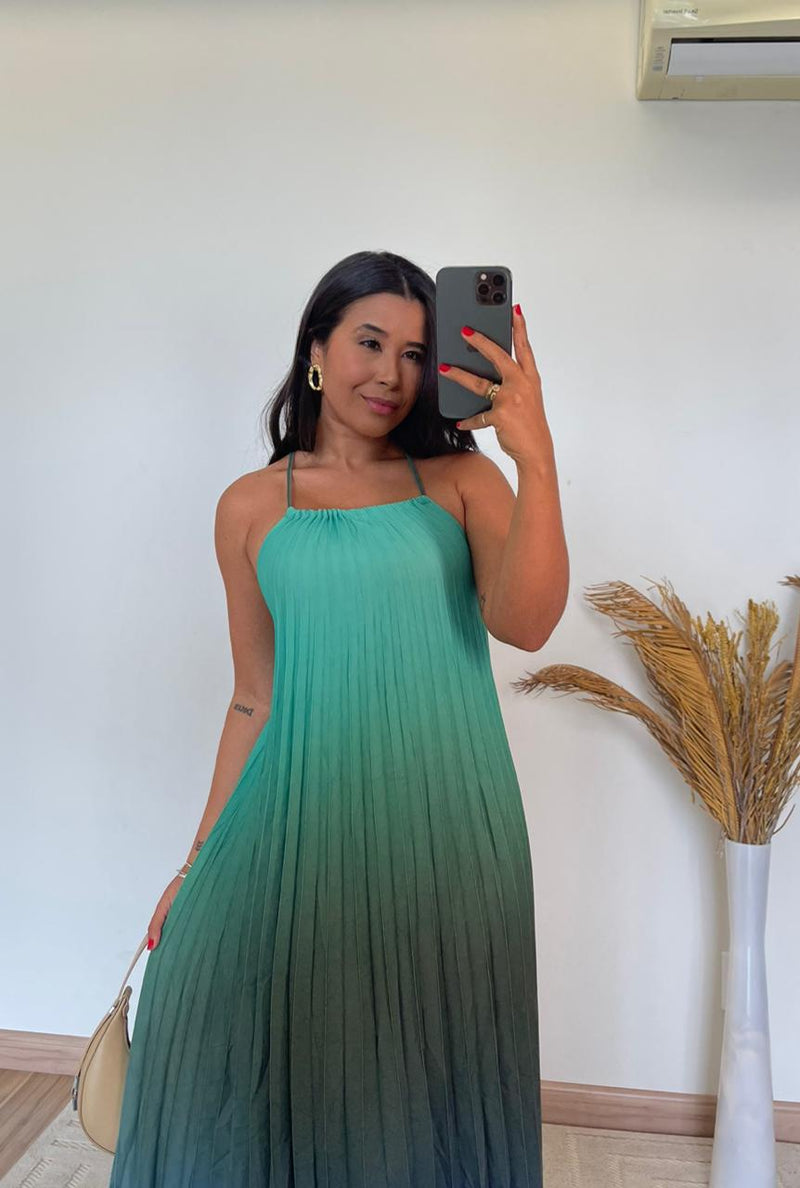 Vestido Vítória - Plissado Degradê