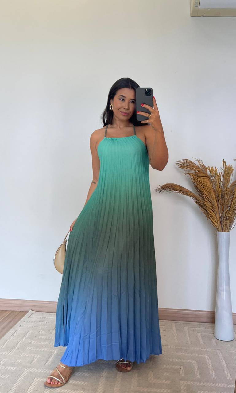 Vestido Vítória - Plissado Degradê