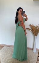 Vestido Lívia - Plissado com Amarração