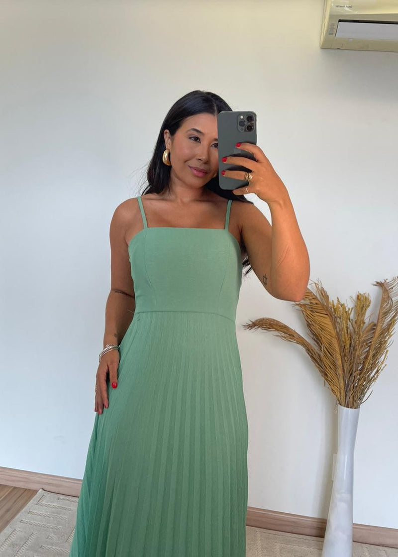 Vestido Lívia - Plissado com Amarração