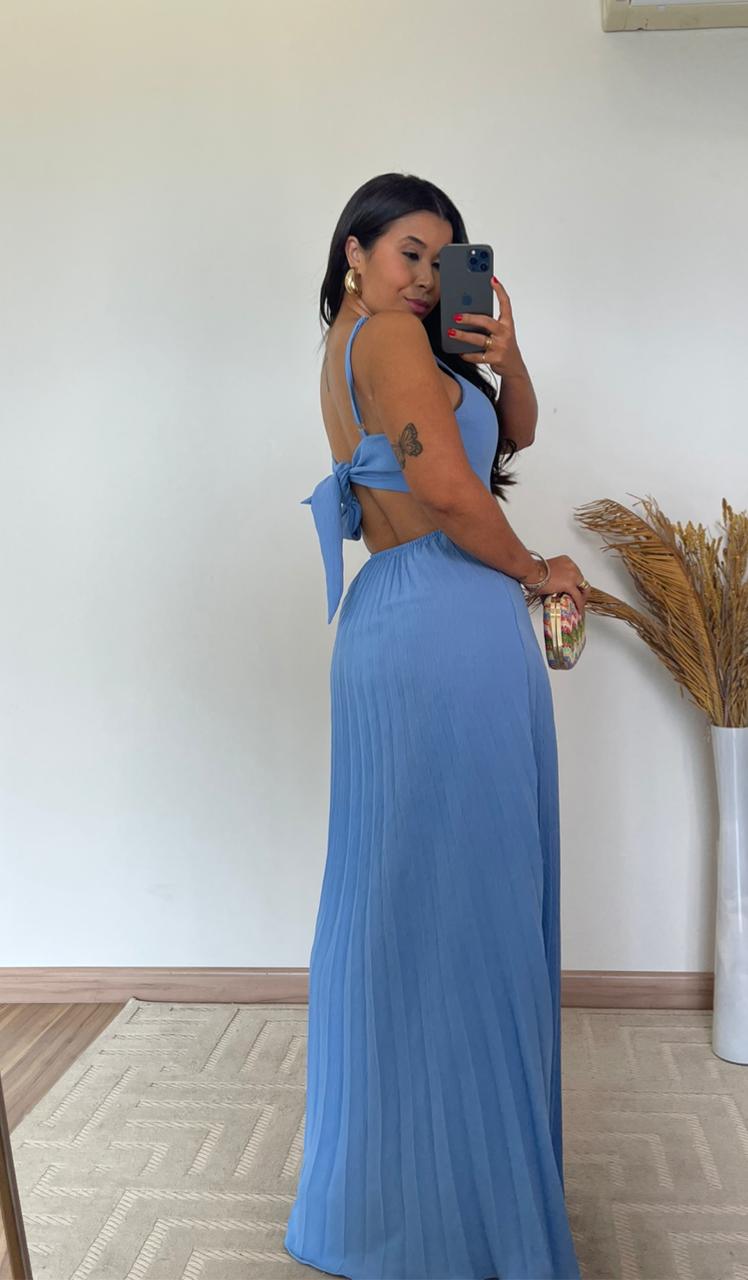 Vestido Lívia - Plissado com Amarração