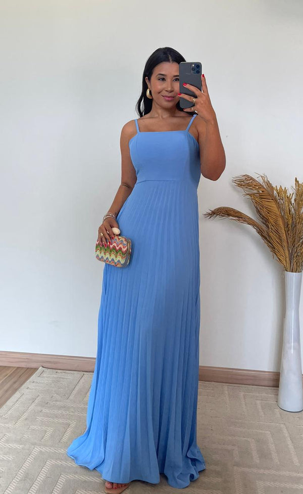 Vestido Lívia - Plissado com Amarração