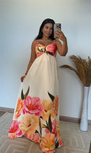 Vestido Amelie-  Crepinho Seda Detalhe com Argola