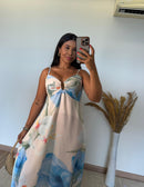 Vestido Amelie-  Crepinho Seda Detalhe com Argola