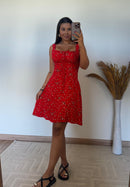 Vestido Lud Curto -Viscolinho Lastex nas Costas