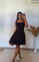 Vestido Lud Curto -Viscolinho Lastex nas Costas