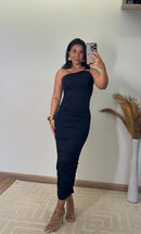 Vestido Suzana - Ombro Só com Detalhe