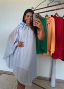 Vestido Mia- Ombro Só Flor Chifon