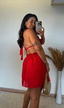 Vestido Isadora Lastex - Chiffon Costas Abertas