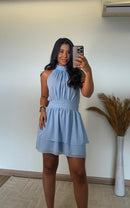 Vestido Isadora Lastex - Chiffon Costas Abertas