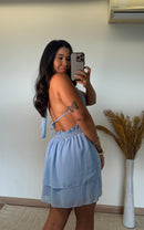 Vestido Isadora Lastex - Chiffon Costas Abertas