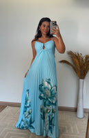 Vestido Amelie Plissado - Detalhe com Argola