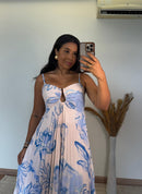 Vestido Amelie Plissado - Detalhe com Argola