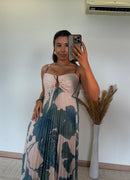 Vestido Amelie Plissado - Detalhe com Argola