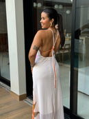 Vestido Maria – Tule Floral com Amarração nas Costas