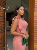 Vestido Amanda - Vestido Midi Crepe de Malha